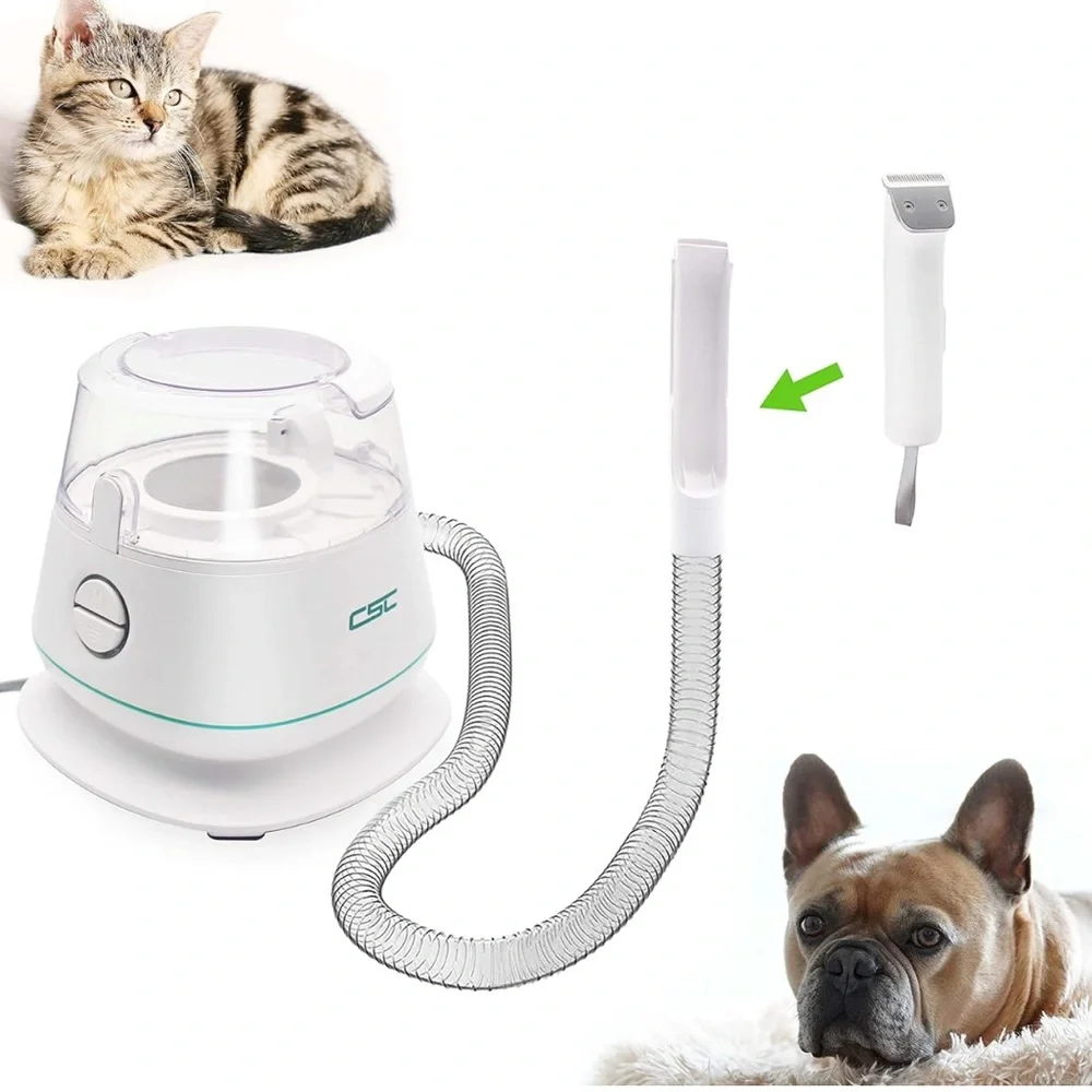 Aproth 5-in-1 Pet Grooming Vacuum Kit Low Noise Dog Cat Grooming System Clipper